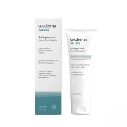 Masca facială astringentă SESDERMA Salises pentru piele grasă și mixtă, cu acid salicilic, 75ml