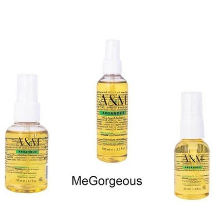 Serum pentru păr A&M Cosmetics cu ulei de argan, sticlă pulverizator