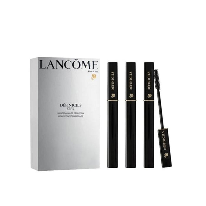 Set mascara Lancome Definicils, alungitoare, nuanța 01 Negru Infinit, 3 x 6,5 ml