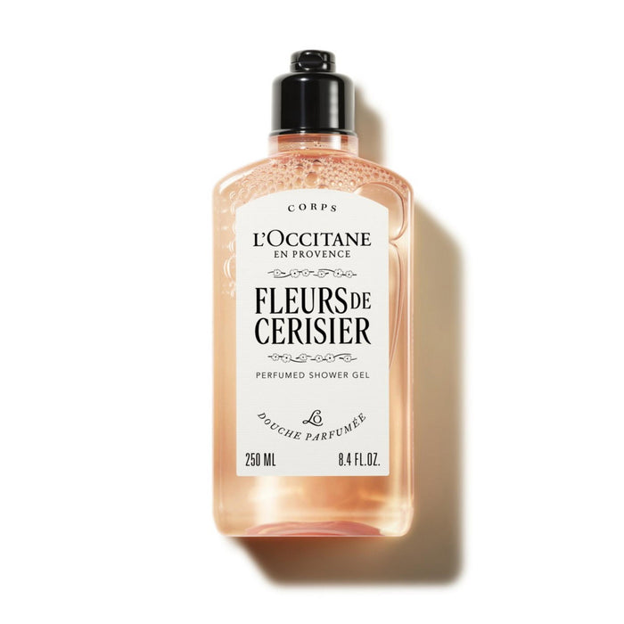 Gel de duș L'Occitane en Provence Fleurs De Cerisier, curățare și catifelare, pentru toate tipurile de piele, 250 ml