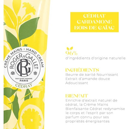 Cremă de mâini, Roger & Gallet, Cédrat, 30ml