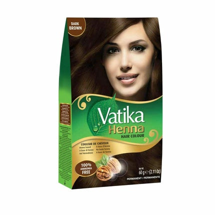 Vopsea de păr, Dabur Vatika, Henna Brunet, fără amoniac, 60g