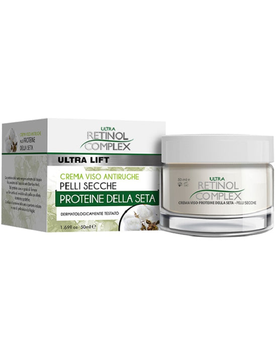 Cremă de față Retinol Complex Ultra Lift, antirid, pentru ten uscat, cu proteine din mătase, 50 ml