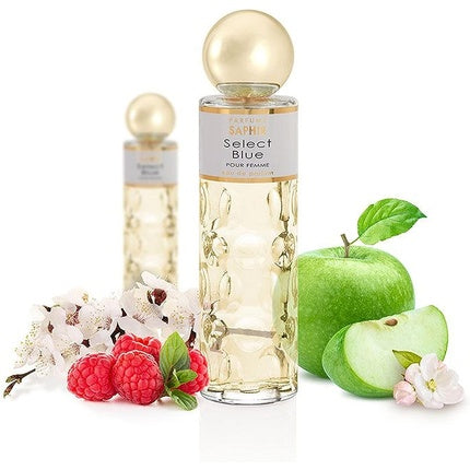 Eau De Parfum, Parfums Saphir, Select Blue, design sticlă transparentă, 200 ml