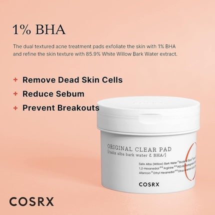 Paduri exfoliante COSRX One Step Clear, 70 bucăți