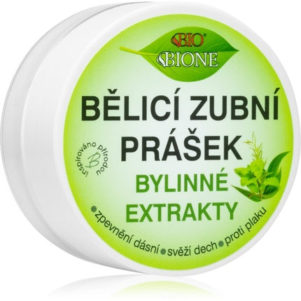 Praf de dinți Bione Cosmetics Dentamint cu extracte din plante pentru albire, 40g