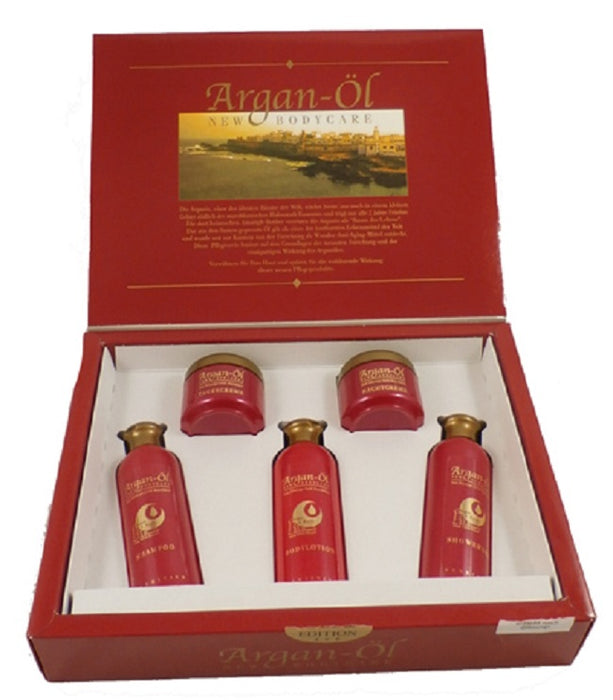 Set de îngrijire Stolz Argan-Öl, cremă de zi și de noapte, gel de duș, șampon și loțiune de corp, 1000 ml
