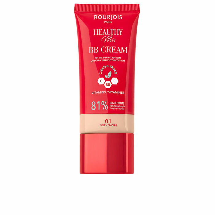 BB cream Bourjois Healthy Mix, nuanța 01 Ivory, acoperire medie, 30 ml