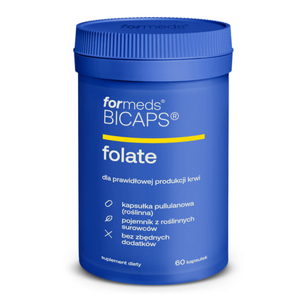 Formeds Bicaps Folate, Supliment dietetic, Vitamina B9, 500mg, 60 capsule