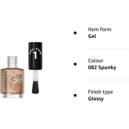 Lac de unghii, Rimmel, Super Gel, auriu