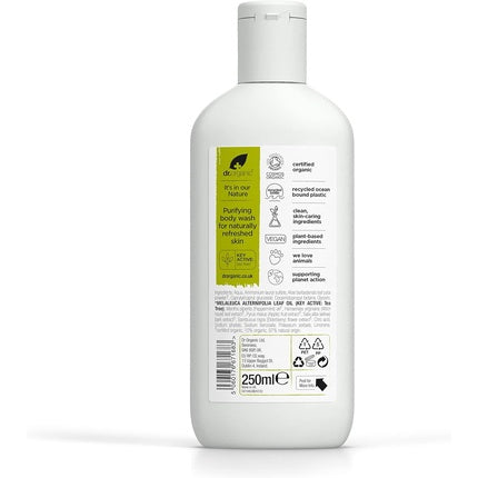 Gel de duș, Dr Organic, Tea Tree, 250ml
