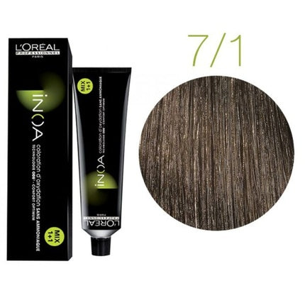 Loreal INOA 7.1 Culoare Păr, L'Oreal, Ton 7/1, 60g