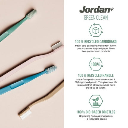 Periuță de dinți, Jordan, adulți, medium, verde