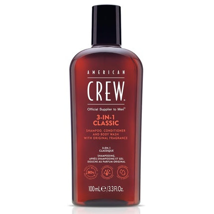 Șampon, American Crew, 3-in-1, maro
