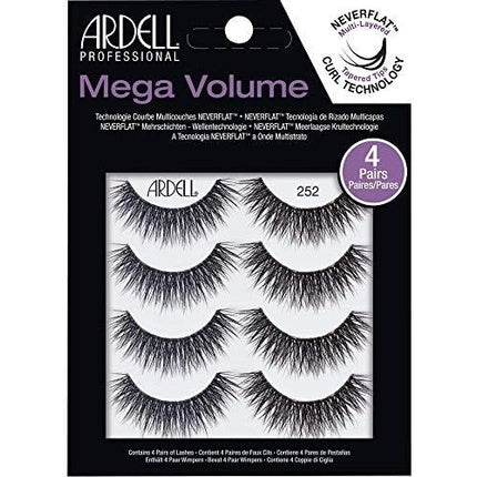 Ardell Mega Volume #252, Gene false, 4 perechi, Negru