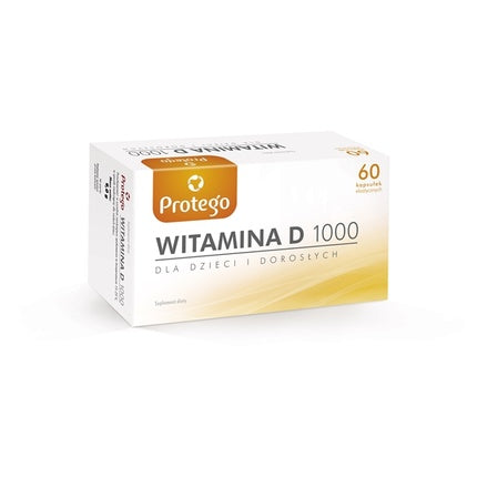Supliment Vitamină D3, Protego, Advanced 1000 IU, 60 capsule