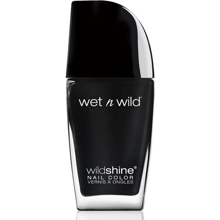 Lac de unghii, Wet 'N' Wild, Wild Shine, negru, 12ml