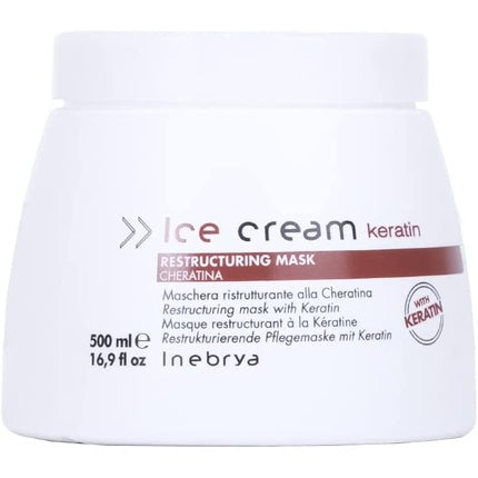 Mască restructurantă, Inebrya, Ice Cream Keratin, 500ml