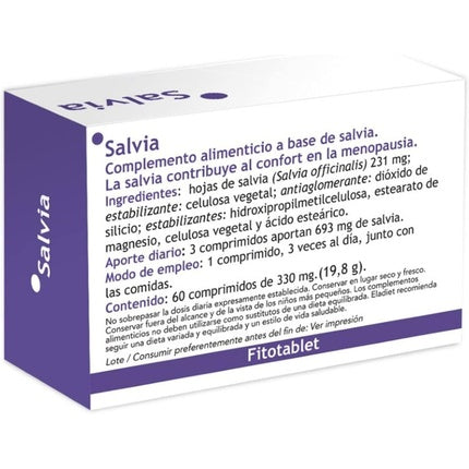 Fitotabletă Eladiet Salvia, 60 comprimate, extract concentrat