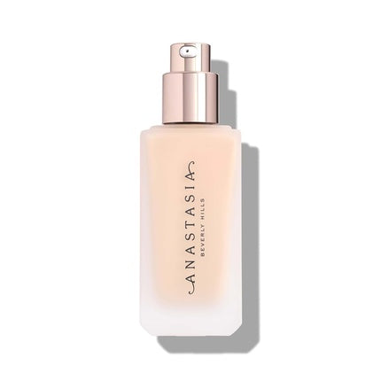 Fond de ten Anastasia Beverly Hills Impeccable Blurring Second Skin Matte Foundation 1CR, sticlă cu pompă, culoare bej deschis