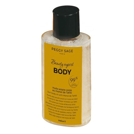 Ulei de bronzat Peggy Sage Beauty Expert Body, Monoi de Tahiti, 99% ingrediente naturale, Vegan, 100ml