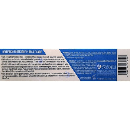 Pastă dinți Pasta Del Capitano, Plaque and Cavities, 100ml