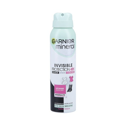 Deodorant spray femei, Garnier, Invisible Black White Colors, 150 ml