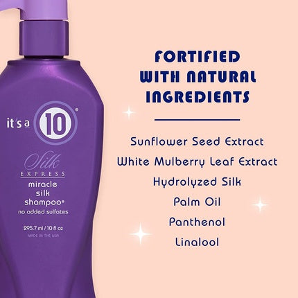 Șampon It's A 10 Silk Express Miracle Silk, violetă, 295.7 ml