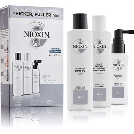 Set îngrijire păr, Nioxin, 3 piese, alb