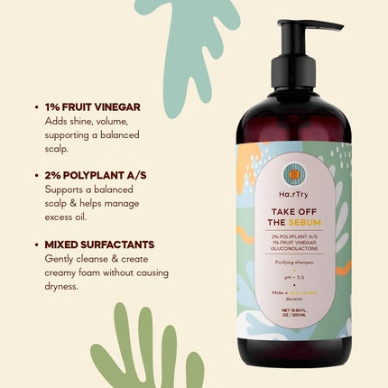 Șampon Hairtry Take Off The Sebum pentru scalp gras, 322 g