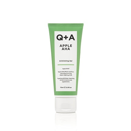 Gel de exfoliere facială Q+A Apple AHA, 75 ml, Verde