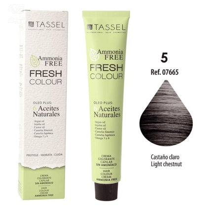 Cremă colorant păr Eurostil Fresh Colour 5 Castaño Claro Sin Amoníaco