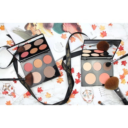 Set conturare Christian Faye, 6 culori, compact negru