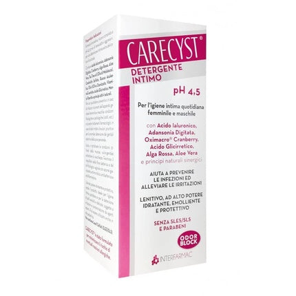 Detergent intim Carecyst, pH 4.5, 250ml, culoare roz
