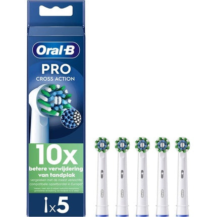 Capete periuță electrică Oral-B Pro Cross Action, Alb/Verde, Set 5 buc