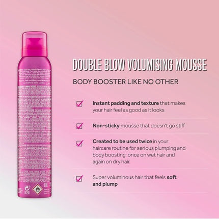 Spumă de păr Lee Stafford Double Blow, volum 200 ml