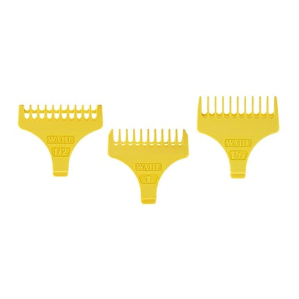 Set de ghidaje pentru tundit Wahl Professional, 3 bucăți, model T Blade, galben