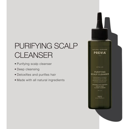 Șampon pentru scalp, Previa Extra Life Tea Tree Oil Purifying Cleanser 100ml, Verde, cu dozator