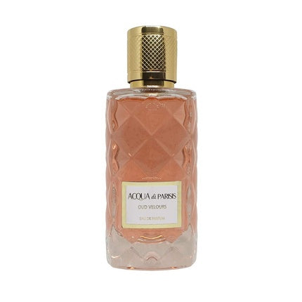 Eau de Parfum Reyane Tradition Oud Velour, culoare roz pal, capac auriu, 100ml