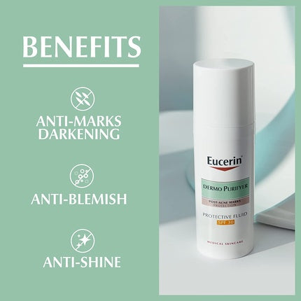 Fluid protectie solara, Eucerin, Dermopurifyer, SPF 30, 50ml