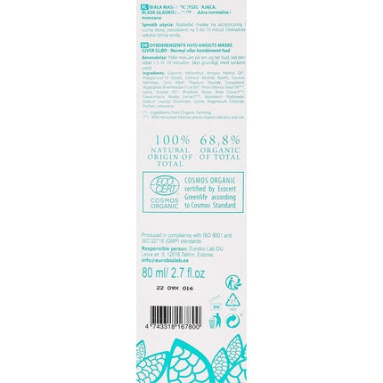 Masca facială purificatoare, Natura Siberica, Northern White, 80ml