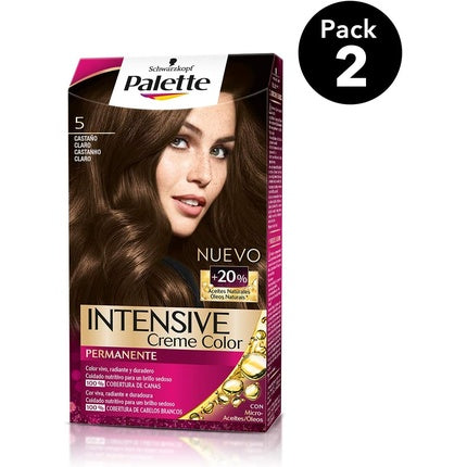 Vopsea de păr, Schwarzkopf Palette Intense, castaniu deschis