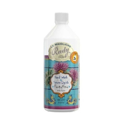 RUDY Le Maioliche Portofino Liquid Soap For Hands Refill, 1 Liter, Alb