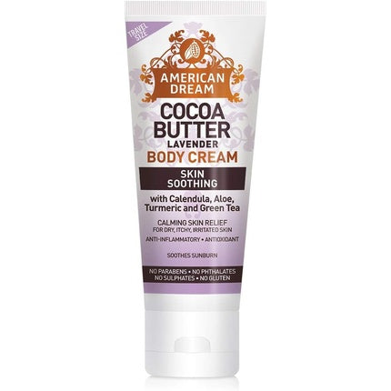 Cremă corp American Dream Lavender Cocoa Butter cu ulei de lavandă și vitamina E, 100ml