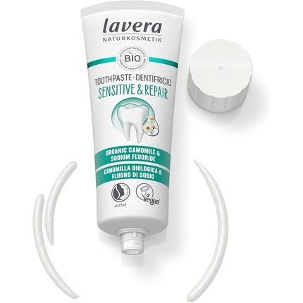 Pastă de dinți Lavera Sensitive & Repair pentru dinți sensibili, protecție 24h