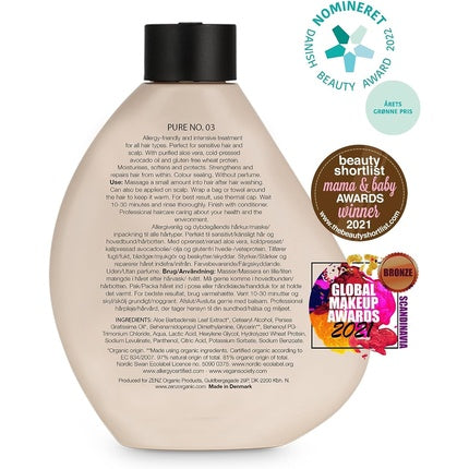 Masca de păr, Zenz, Pure No. 03, 250ml, bio-aloe vera
