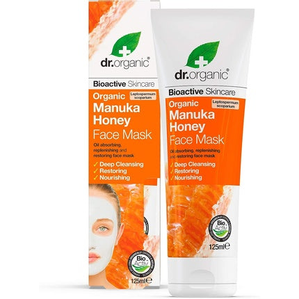 Masca facială Dr Organic, miere de Manuka, ten uscat, 125ml