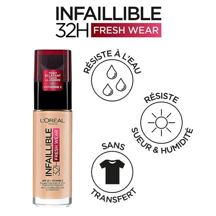 Fond de ten, L'Oréal Paris, Infaillible, cu SPF 25, 263 Honey Bisque