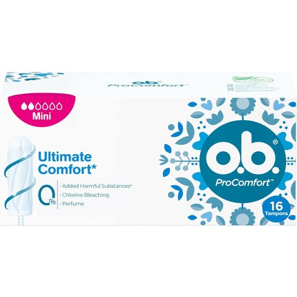 Tampoane Interne O.B. ProComfort Bumper Mini, SilkTouch, Alb