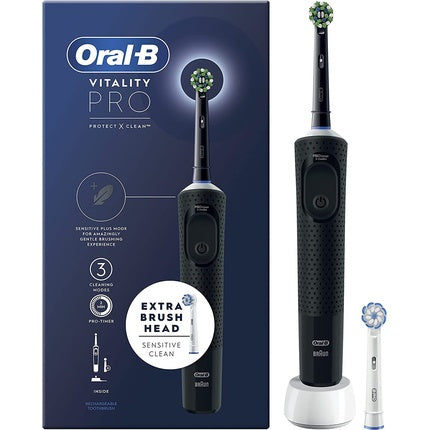 Periuță de dinți electrică Oral-B Vitality Pro, 3 moduri de curățare, negru